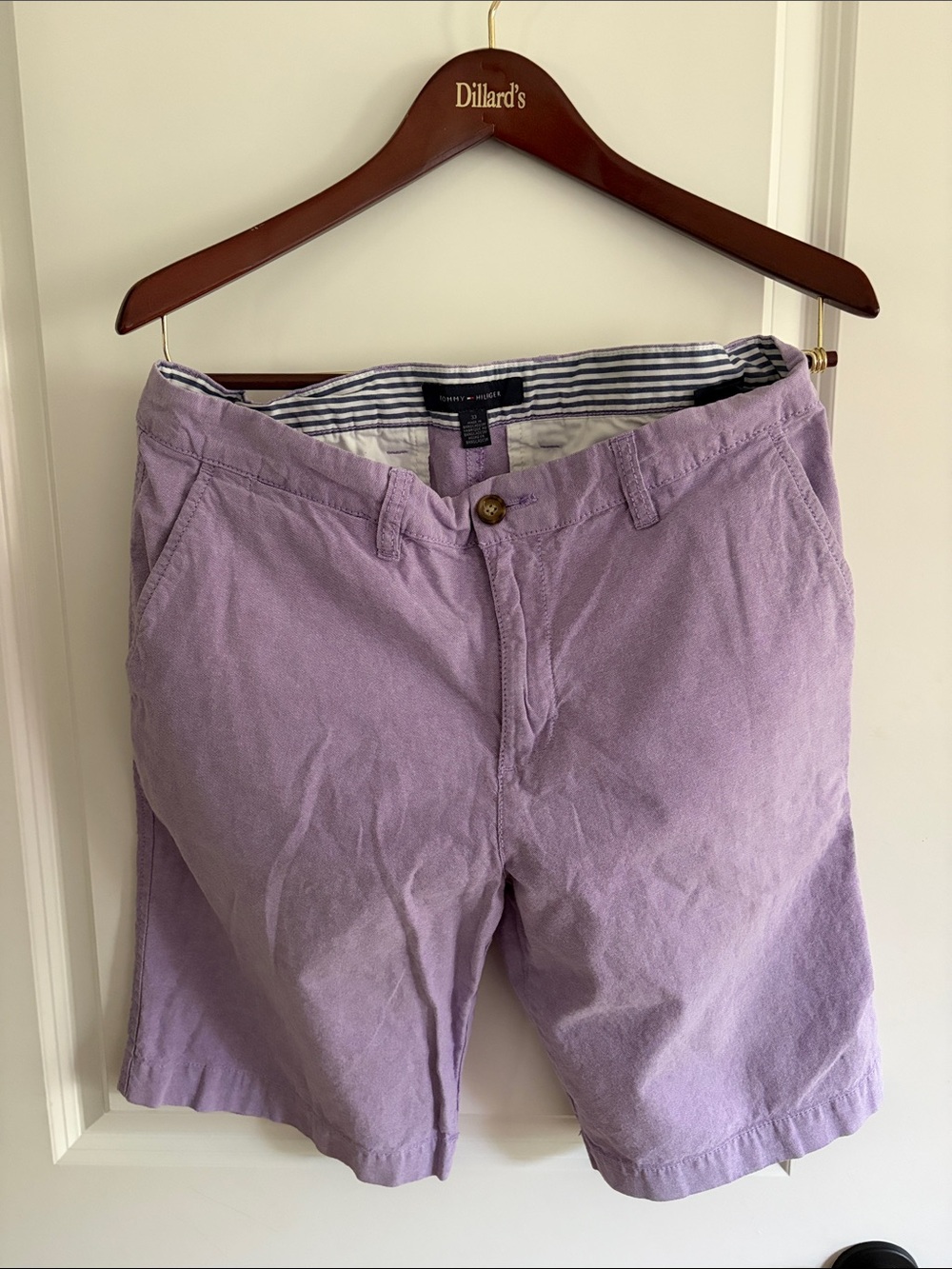 Tommy Hilfiger Lavender Casual Flat-Front Men’s Shorts